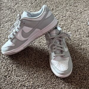 Nike Dunks Light Gray and White